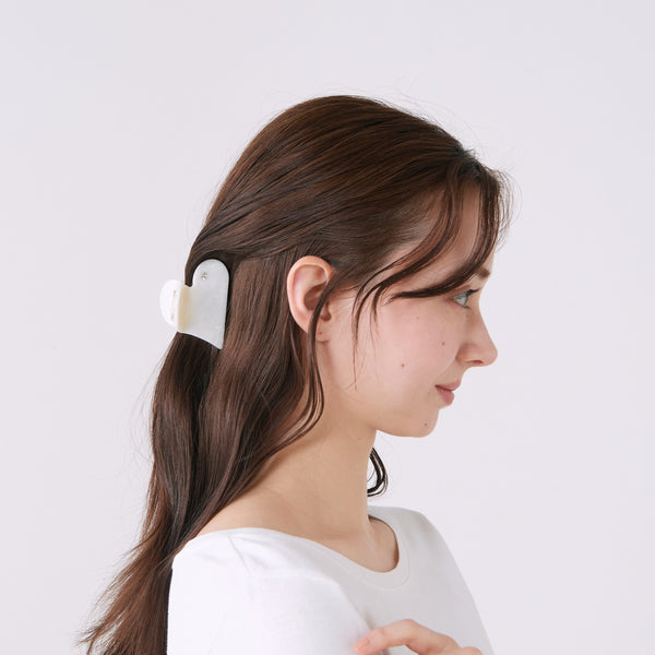 ハート ヘアクリップ ホワイト
