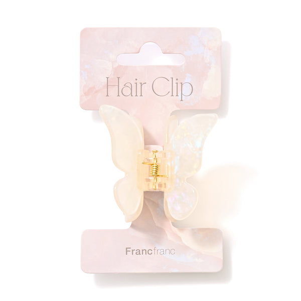 バタフライ ヘアクリップ ホワイト