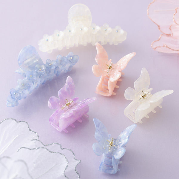 バタフライ ヘアクリップ オレンジ