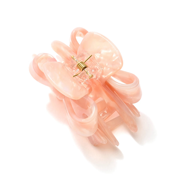リボンヘアクリップ ミニ ピンク