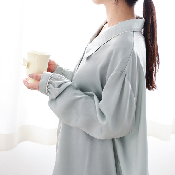 調温加工 サテンパジャマ ミント