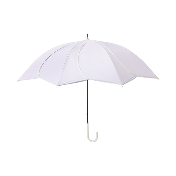 遮光 バイカラーパイピング 長傘 58cm パープル（晴雨兼用）