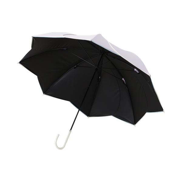 遮光 バイカラーパイピング 長傘 58cm パープル（晴雨兼用）