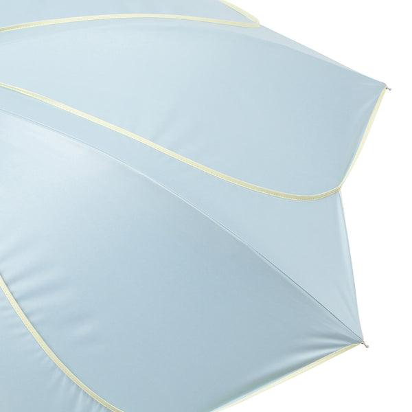 遮光 バイカラーパイピング 長傘 58cm グリーン（晴雨兼用）