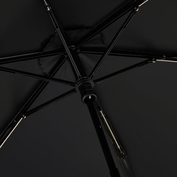遮光 ウェーブパイピング 折りたたみ傘 50cm ホワイト（晴雨兼用）