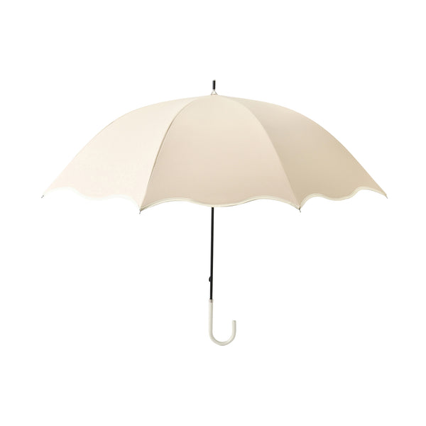 遮光 ウェーブパイピング 長傘 58cm ベージュ（晴雨兼用）