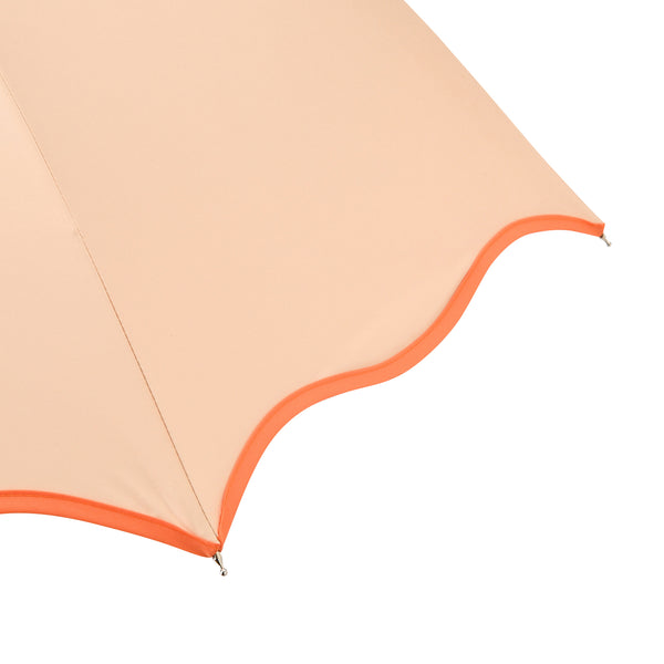 遮光 ウェーブパイピング 長傘 58cm オレンジ（晴雨兼用）