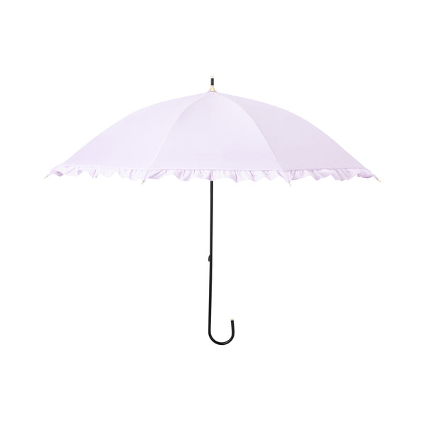 遮光 クラシックフリル 長傘 50cm ラベンダー（晴雨兼用）