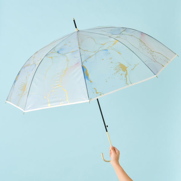 インクアートアンブレラ 長傘 61cm スカイブルー