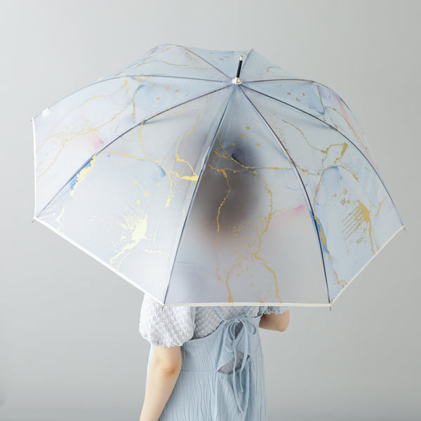 インクアートアンブレラ 長傘 61cm スカイブルー