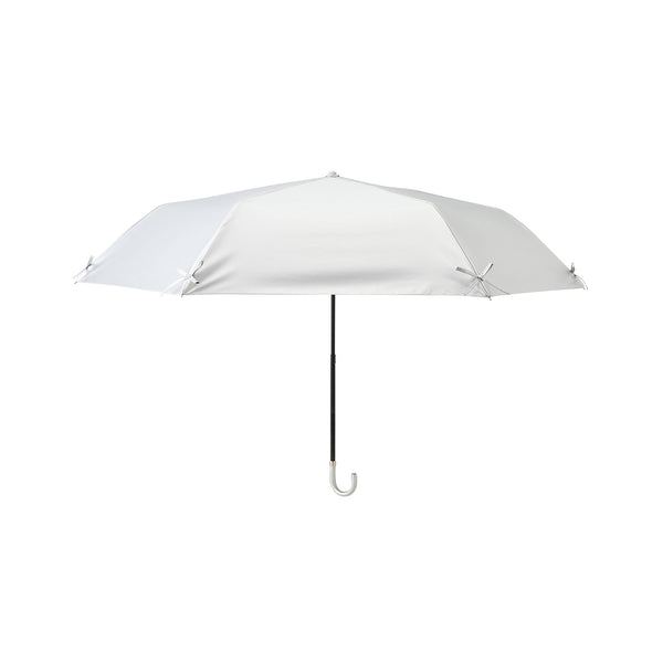 遮光 リボン 折りたたみ傘 50cm シルバー（晴雨兼用）