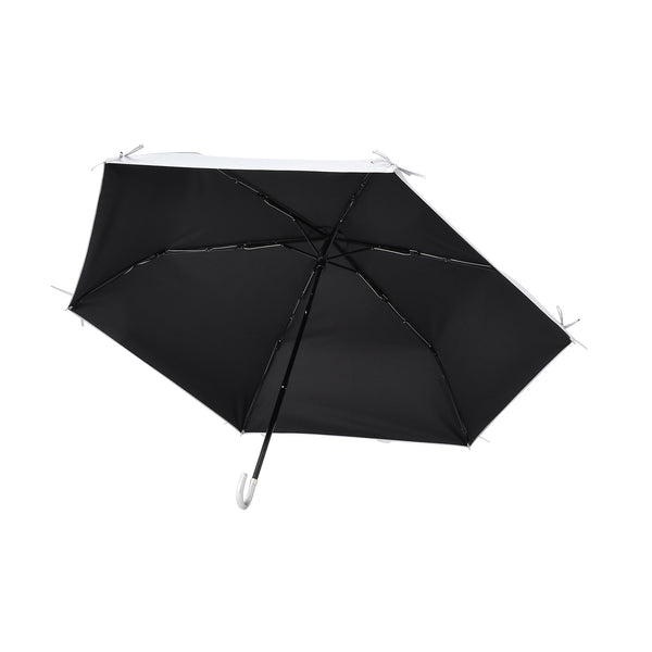 遮光 リボン 折りたたみ傘 50cm シルバー（晴雨兼用）