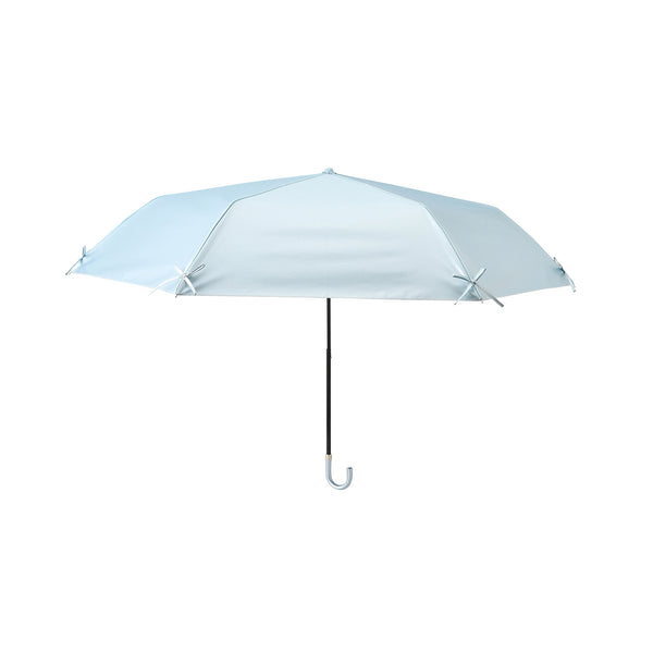 遮光 リボン 折りたたみ傘 50cm ライトブルー（晴雨兼用）