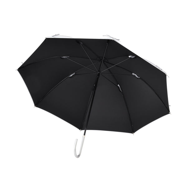 遮光 リボン 長傘 50cm シルバー（晴雨兼用）