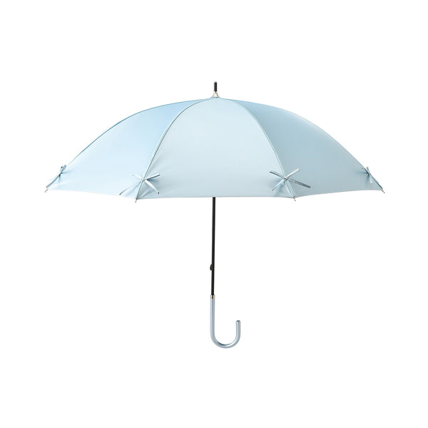 遮光 リボン 長傘 50cm ライトブルー（晴雨兼用）