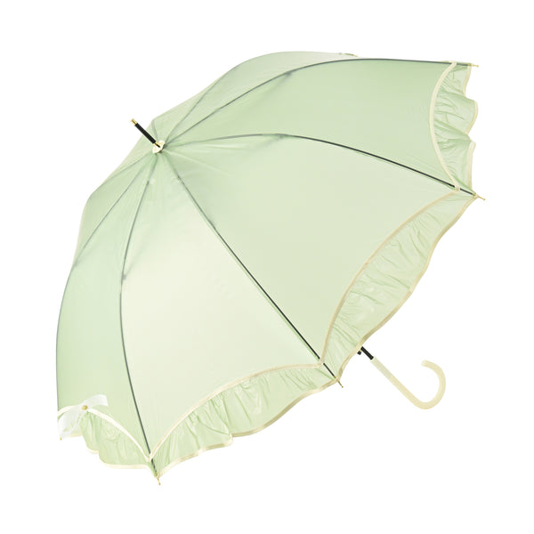 シアーフリルアンブレラ 長傘 61cm グリーン