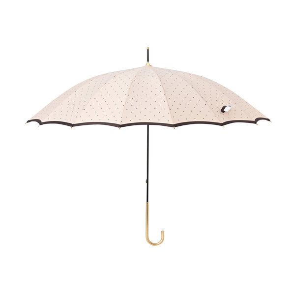 16本骨ピンドット 長傘 55cm ピンク