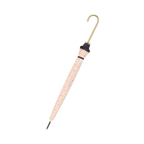 16本骨ピンドット 長傘 55cm ピンク