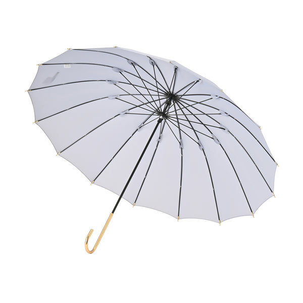 16本骨ソリッド 長傘 55cm グレー
