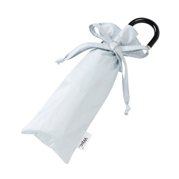遮光クラシックフリル 折りたたみ傘 50cm サックスブルー（晴雨兼用）