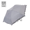 遮光クラシックフリル 折りたたみ傘 50cm グレー（晴雨兼用）