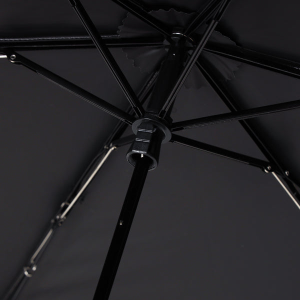 遮光クラシックフリル 折りたたみ傘 50cm グレー（晴雨兼用）