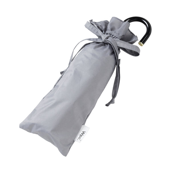 遮光クラシックフリル 折りたたみ傘 50cm グレー（晴雨兼用）