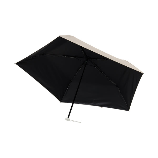 遮光軽量ソリッド 折りたたみ傘 50cm ベージュ（晴雨兼用）