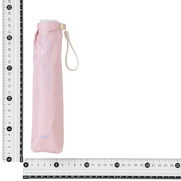 遮光軽量ソリッド 折りたたみ傘 50cm ピンク（晴雨兼用）
