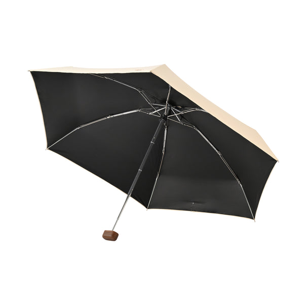 遮光ノーブルベーシック 折りたたみ傘 50cm ベージュ（晴雨兼用）