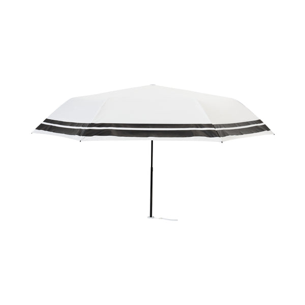 遮光HEAT DOWN ダブルライン 折りたたみ傘 55cm アイボリー（晴雨兼用）