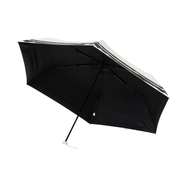 遮光HEAT DOWN ダブルライン 折りたたみ傘 55cm アイボリー（晴雨兼用）