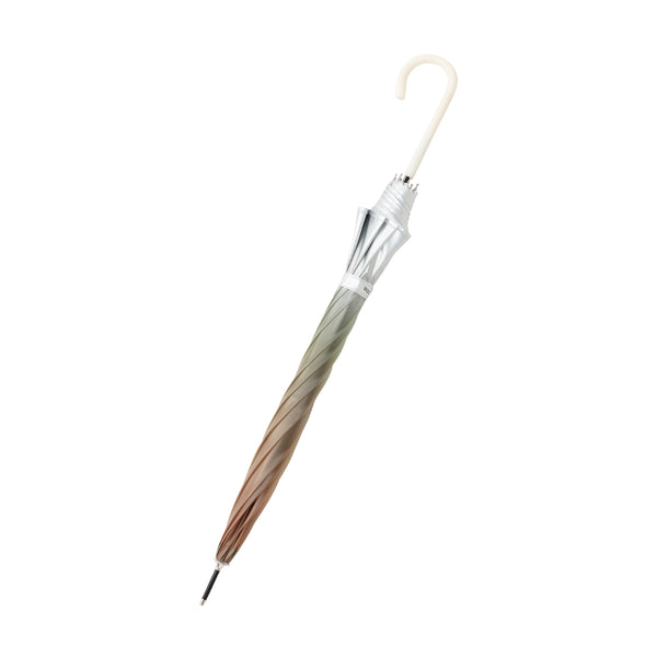 シルバーグラデーションアンブレラ 長傘 61cm オレンジ