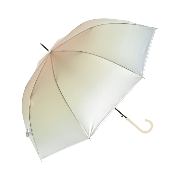 シルバーグラデーションアンブレラ 長傘 61cm オレンジ