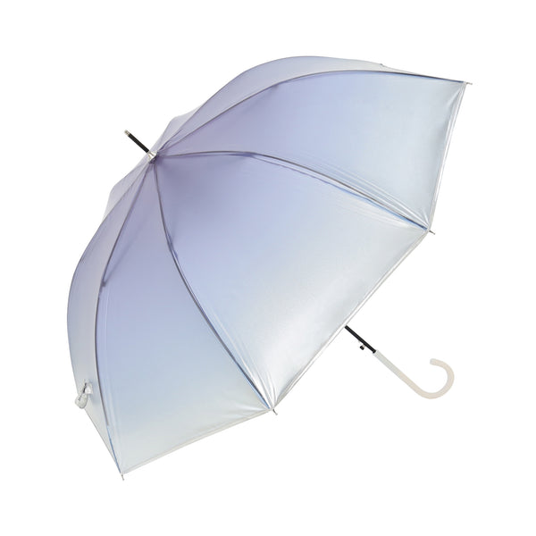 シルバーグラデーションアンブレラ 長傘 61cm ブルー