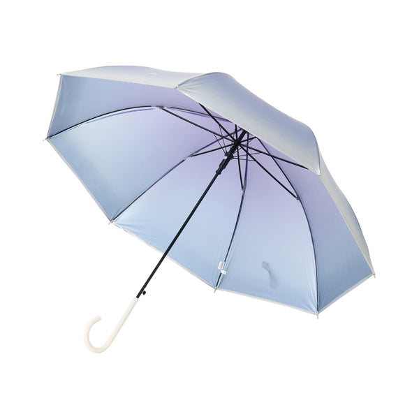 シルバーグラデーションアンブレラ 長傘 61cm ブルー