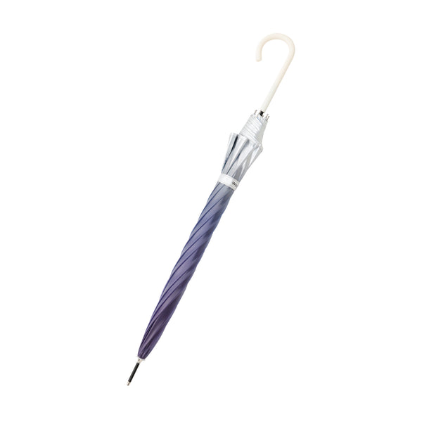 シルバーグラデーションアンブレラ 長傘 61cm ブルー