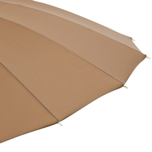 16本骨ソリッド 長傘 55cm ブラウン