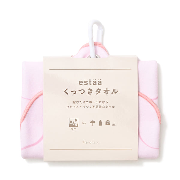 estaa くっつきタオル リボン ピンク