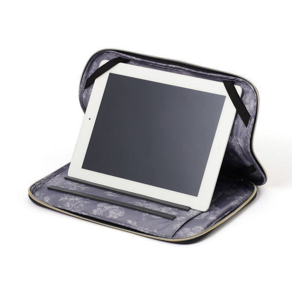 ギャザー タブレットケース 2 ダークグレー