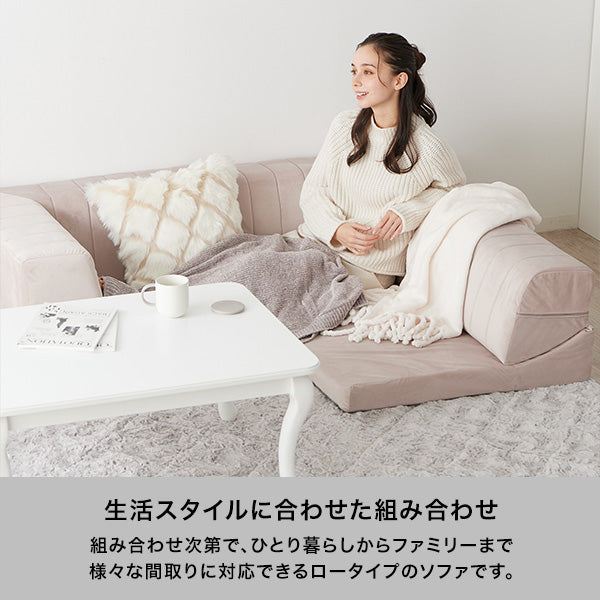 【EC限定】ファミーユ ローソファ 2S  ピンク（W1000）