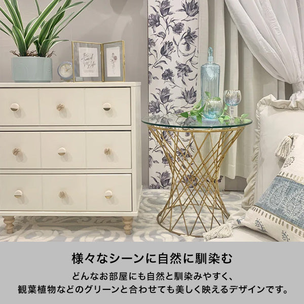 ラーナ チェスト ロー 2 ホワイト×ナチュラル（W602×H655）