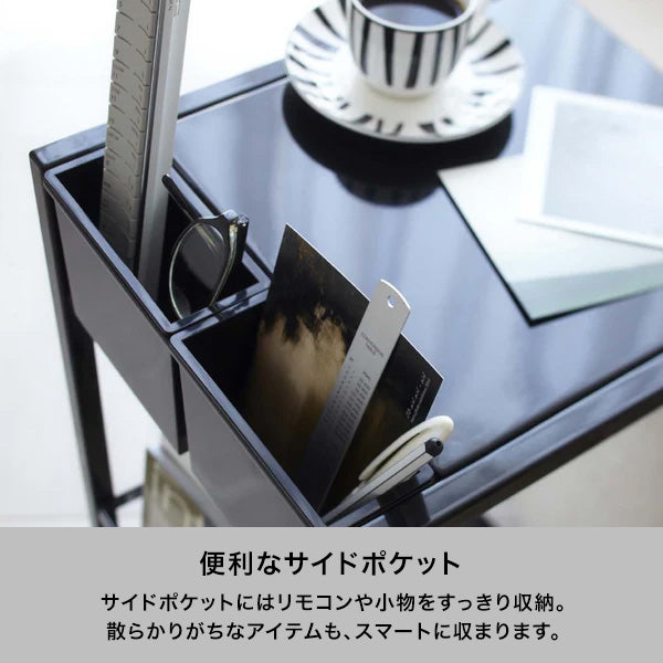 タワー サイドテーブルワゴン ブラック
