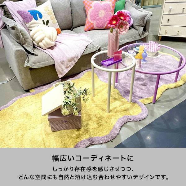 セボ サイドテーブル ラウンド  パープル（W400）