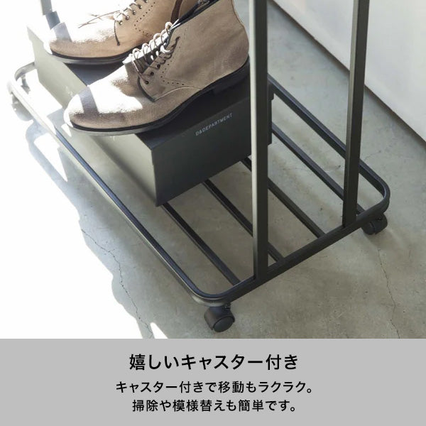 タワー ハンガーラック キャスター付き ブラック