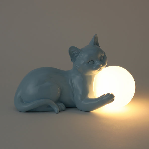キャットランプ ブルー