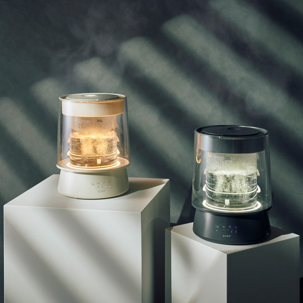ハイパワーガラススチーム加湿器 GLASS グレー