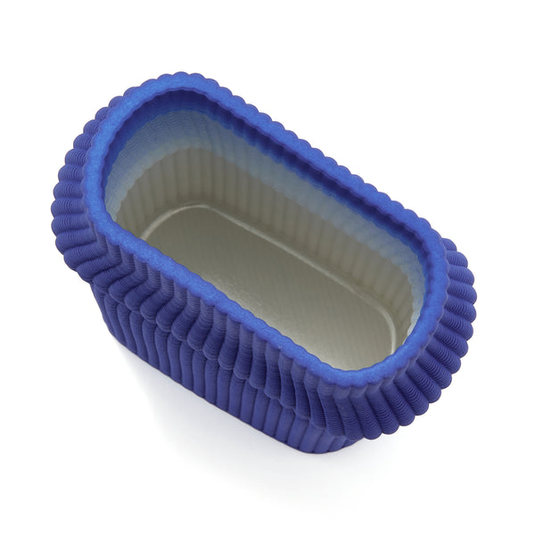 セラミック 3D フラワーベース M ブルー