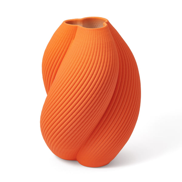 セラミック 3D フラワーベース M オレンジ