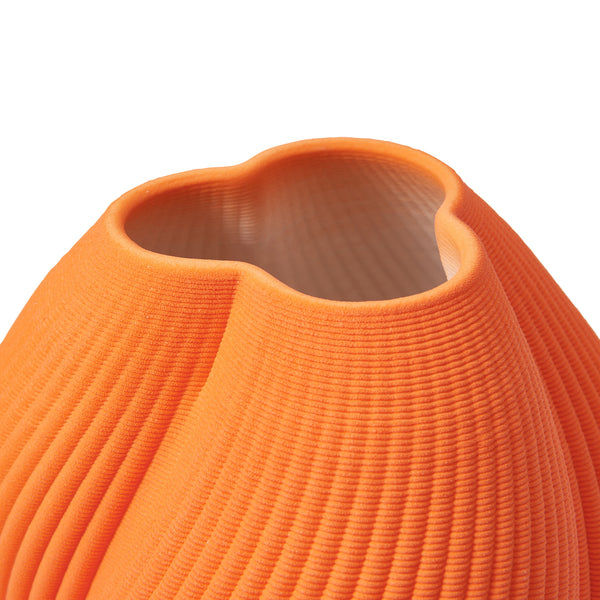 セラミック 3D フラワーベース M オレンジ